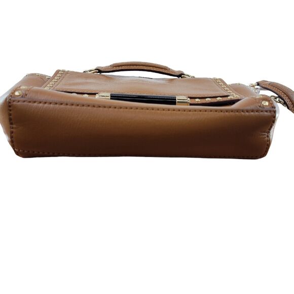 Diane Von Furstenberg Highline Chain Bag Caramel Brown Leather Gold Tone - Picture 6 of 13